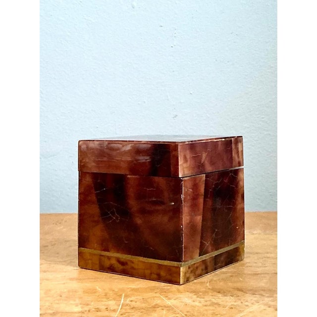 Vintage Lacquered Horn Accent Box For Sale - Image 13 of 13
