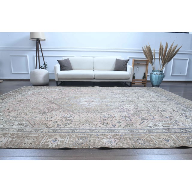 Vintage Persian Hand-Knotted area rug is a semi-antique vintage area rug. The '70s Eastern region of Anatolian's unique...