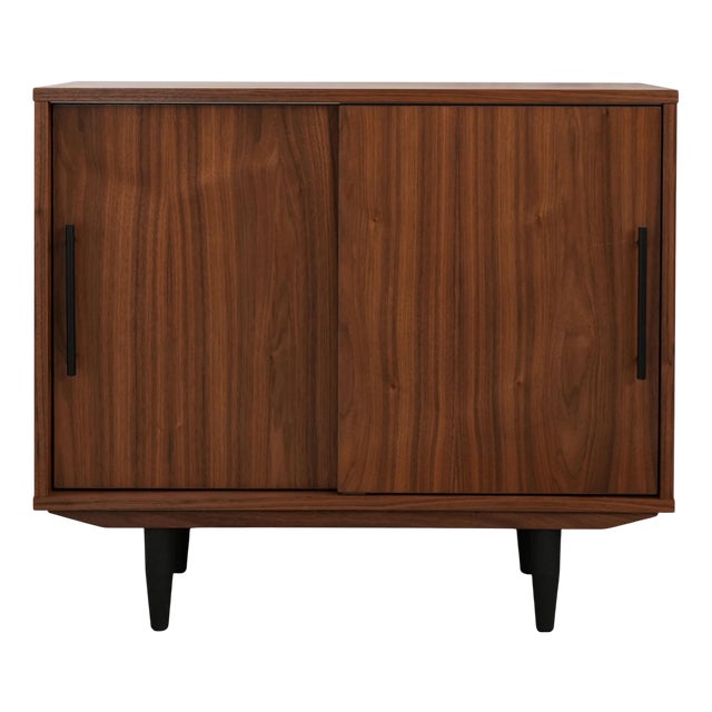 Vintage Scandinavian Walnut Cabinet For Sale