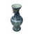 1980s Vintage Blue White Celadon Handpainted Figural Landscape Chilong Dragon Porcelain Vase For Sale - Image 5 of 9
