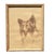 Wood 1940s Pencil Drawing of a Collie Dog on Paper and Framed in Wood Frame Signed - 1940 For Sale - Image 7 of 7
