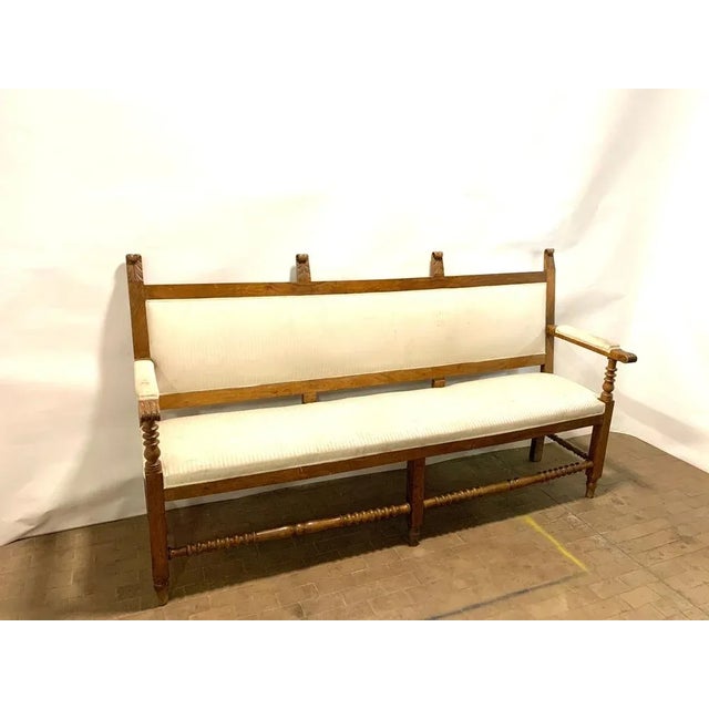 Vintage Italian Walnut Sofa For Sale - Image 9 of 9