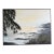 The Coast Contemporary Hand Painted Canvas Artwork in Oak Frame For Sale
