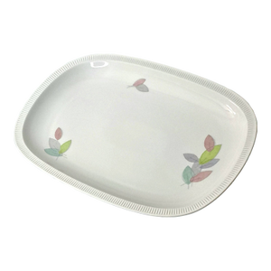 Vintage Arzberg Germany Oval Platter Arz3415 Bone China Leaf Motif