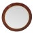 Stickley Modern Art Deco Mahogany Framed Round Beveled Wall Mirror For Sale