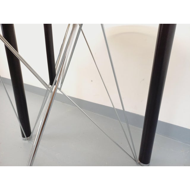 Vintage Round Dining Table in Smoked Glass with Black Metal and Chrome Metal, 1980s For Sale - Image 15 of 18