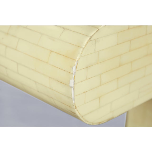 Vintage Tessellated Bone Console Table by Enrique Garcel for Jimeco Ltda For Sale - Image 13 of 14