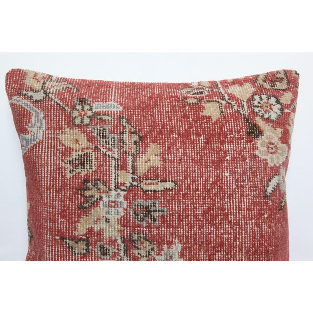 Handwoven Vintage Red Tone Rug Pillow Cover - 20'' X 20'' For Sale In Tampa - Image 6 of 9