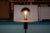 Minimalist Bauhaus Style Floor Lamp in Glass and Chrome For Sale - Image 9 of 11
