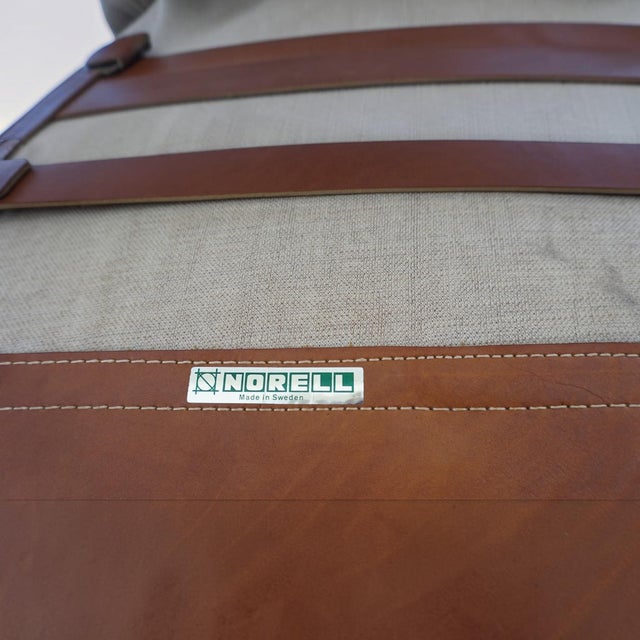 Inca Lounge Chair with Ottoman Corduroy Upholstery from Arne Norell Ab, 1970, Set of 2 For Sale - Image 15 of 18