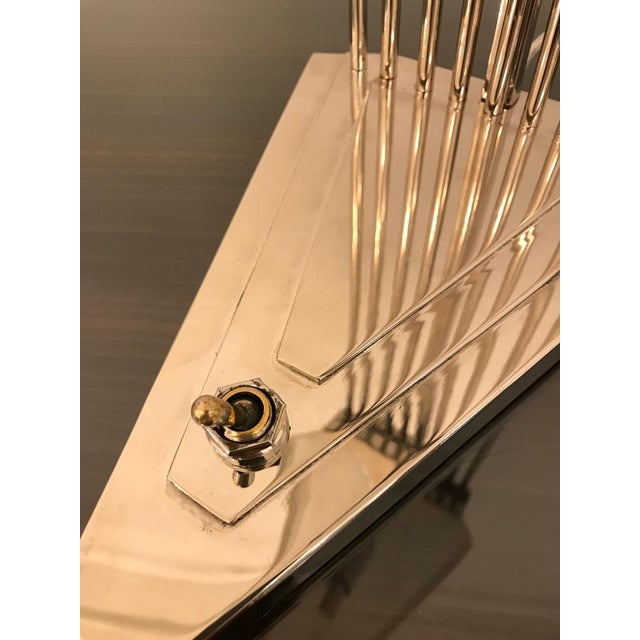 Silver French Art Deco Desk Lamp Signed by Gênet Et Michon For Sale - Image 8 of 13