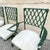 Vintage Hollywood Regency Faux Bamboo Lattice Metal Green Dining Set - 5 Pc Set For Sale - Image 11 of 12