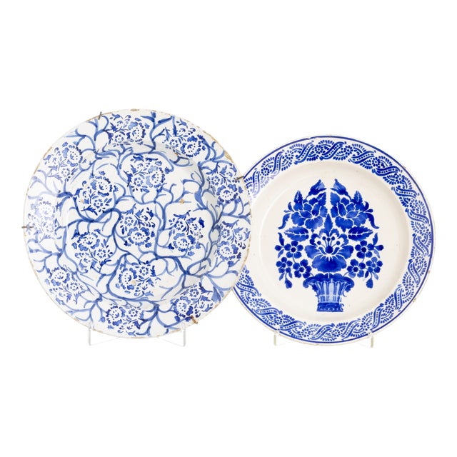Earthenware Plates, 19th Century, Set of 2 For Sale