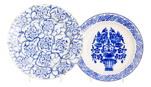 Earthenware Plates, 19th Century, Set of 2