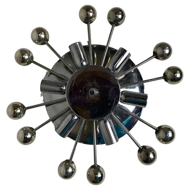 Metal Space Age Sputnik Wall Lamp, 1960s For Sale - Image 7 of 7