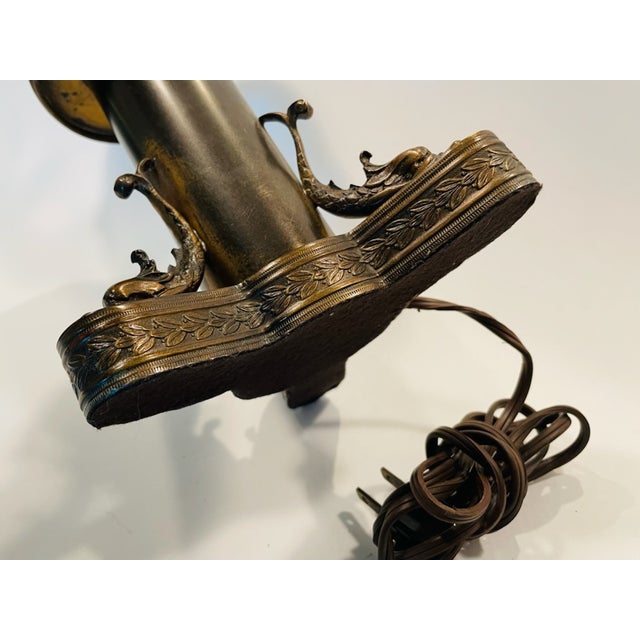 1920s Art Nouveau Porcelain Jardinieres Table Lamps Decorated Bronze Dolphins For Sale - Image 14 of 14