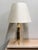 Large Brass & Acrylic Glass Architectural Table Lamp, 1970s For Sale - Image 5 of 16
