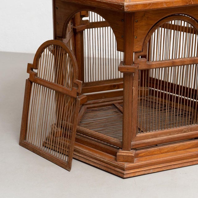 Wood Vintage Style Wooden Cage, 1970s For Sale - Image 7 of 18