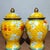Late 20th Century Pair of Vintage Chinese Yellow Cloisonné "Dragon & Phoenix" Ginger Jars - 1310g For Sale - Image 5 of 9
