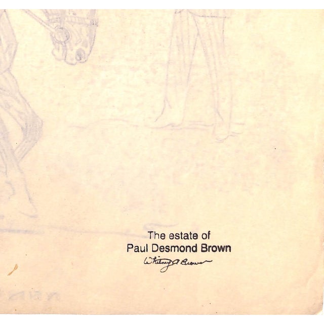 Art Sz: 11"H x 8 3/8"W 1944 Provenance stamp on verso: The Estate of Paul Desmond Brown *Book sold separately*