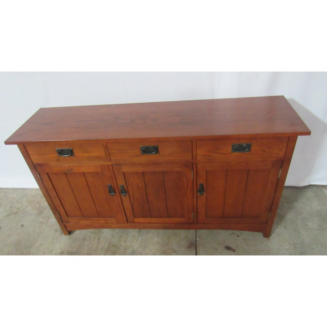 Item: Pa House Sideboard Details: Sideboard/Buffet Mission Style Traditional Design Signed Pa House Oak Measurements:...