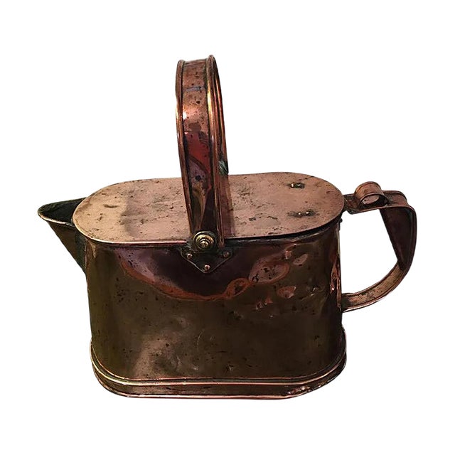 Antique Victorian Copper Watering Can For Sale