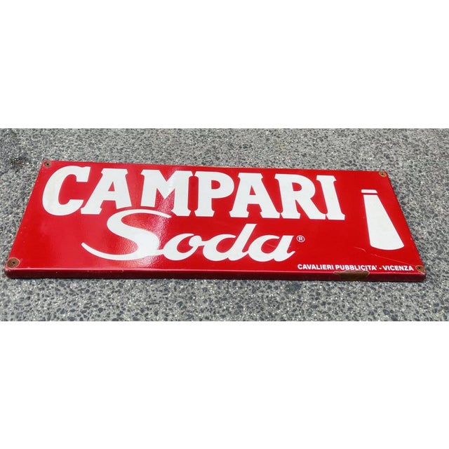 Industrial Campari Sign in Enameled Metal For Sale - Image 3 of 8
