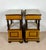Traditional French Empire Style Marble-Top Nightstands with Cabinet Doors, 1940, Set of 2 For Sale - Image 3 of 12