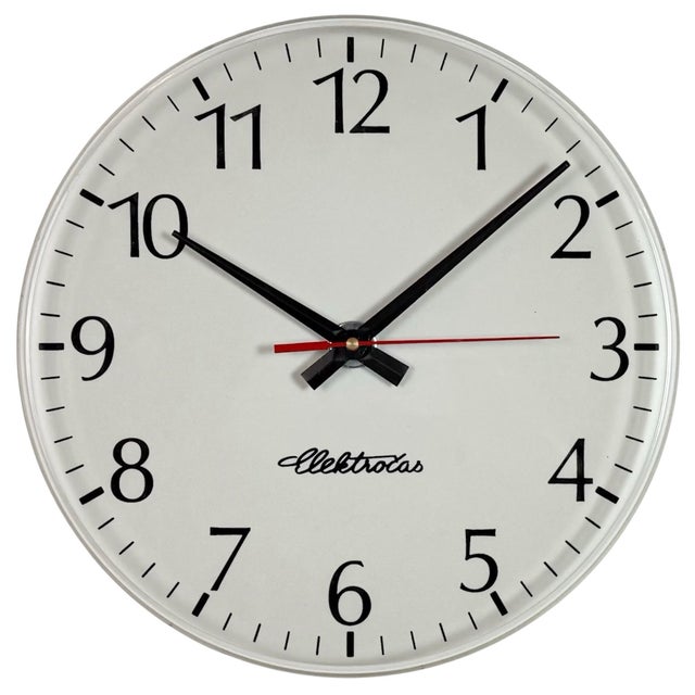 Vintage Office Wall Clock from Elektročas, 1990s For Sale - Image 16 of 16