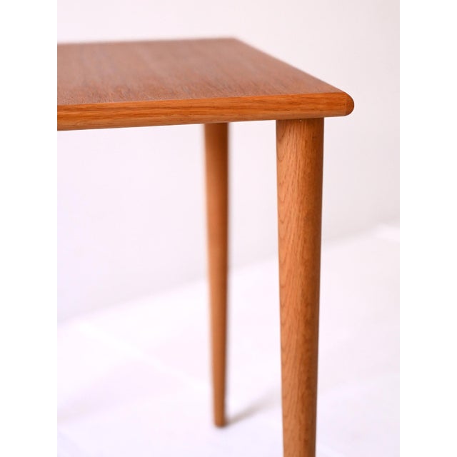 Small Scandinavian Coffee Table with Turned Legs, 1950s For Sale - Image 6 of 8