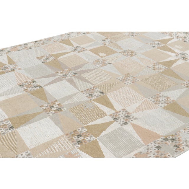 Hand-knotted in wool, this 6x9 Swedish rug from our “High” texture named for its high-and-low approach to Swedish patterns...