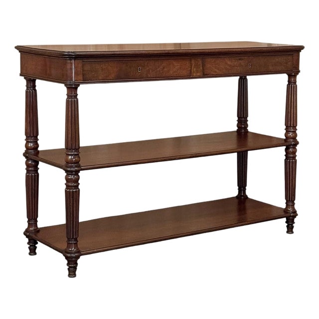 19th Century English Regency Mahogany Etagere Server ~ Console For Sale