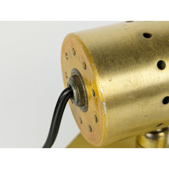 Adjustable Gold Painted & Anodized Aluminum Spot Light, 1960s For Sale - Image 6 of 9