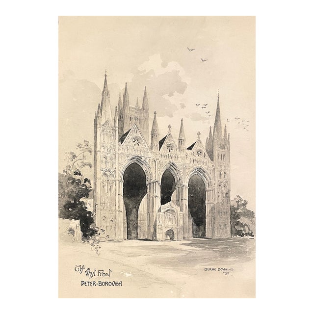 1897 Peterborough Cathedral by Burke Downing For Sale