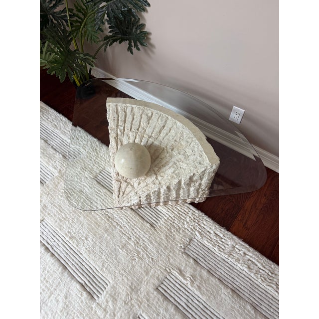 Glass Vintage 1980s Tessellated Mactan Stone Coffee Table by Maitland-Smith For Sale - Image 7 of 11