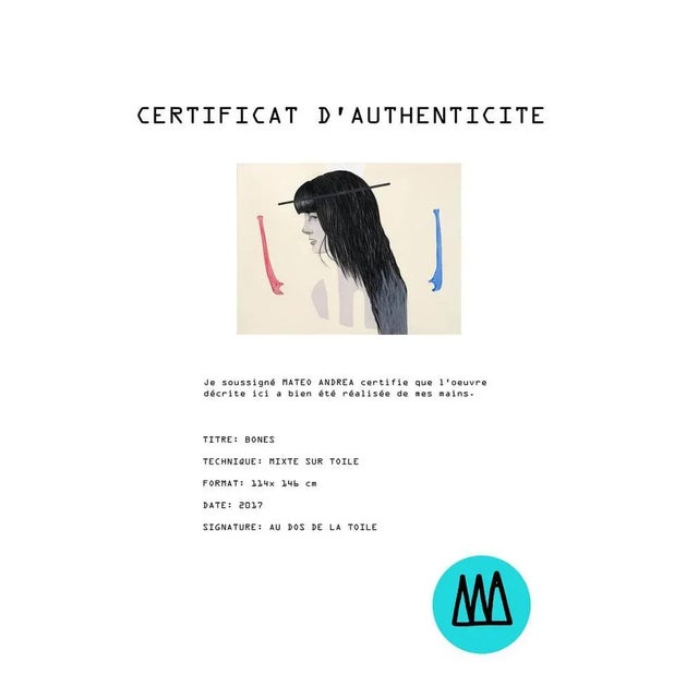 Early 21st Century Mateo Andrea, Bones, 2017, Mixed Media For Sale - Image 5 of 6