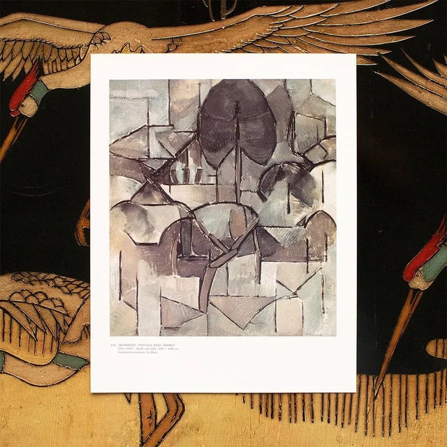 Modern 1991 After Piet Mondrian "Landscape With Trees", Full-Color Parisian Print For Sale - Image 3 of 8