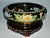 1920s Antique Large Cloisonne Bowl W/Carved Wood Base For Sale - Image 5 of 13