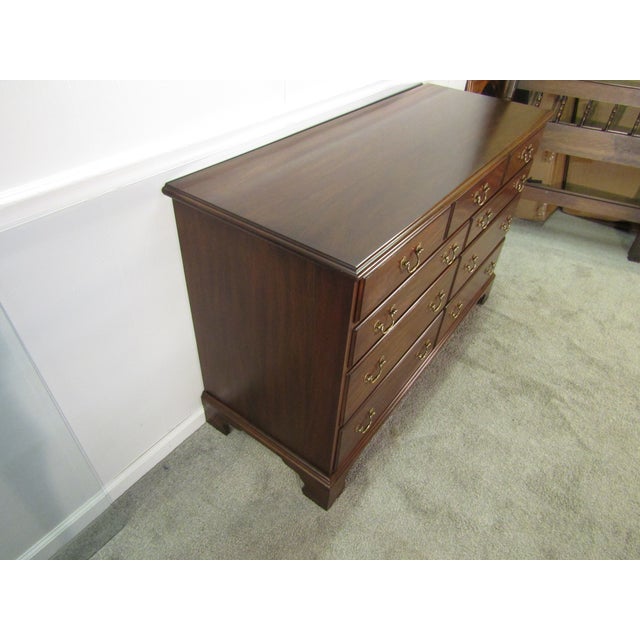 Item 87911: Henkel Harris solid mahogany dresser. Age: 1970's. Details: Dovetailed drawers. Condition: Very clean...