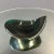 Vintage Green Teardrop Glass Ashtray For Sale - Image 4 of 7