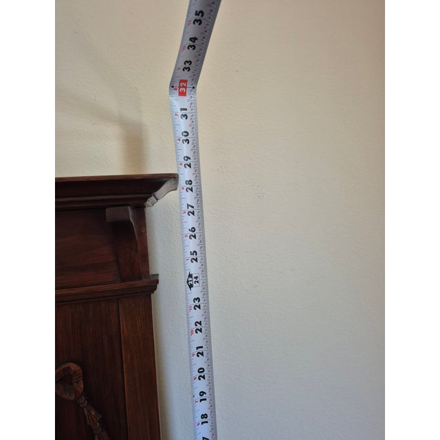 Early 20th Century Wall-Mounted Wooden Console Mirror For Sale In Palm Springs - Image 6 of 7