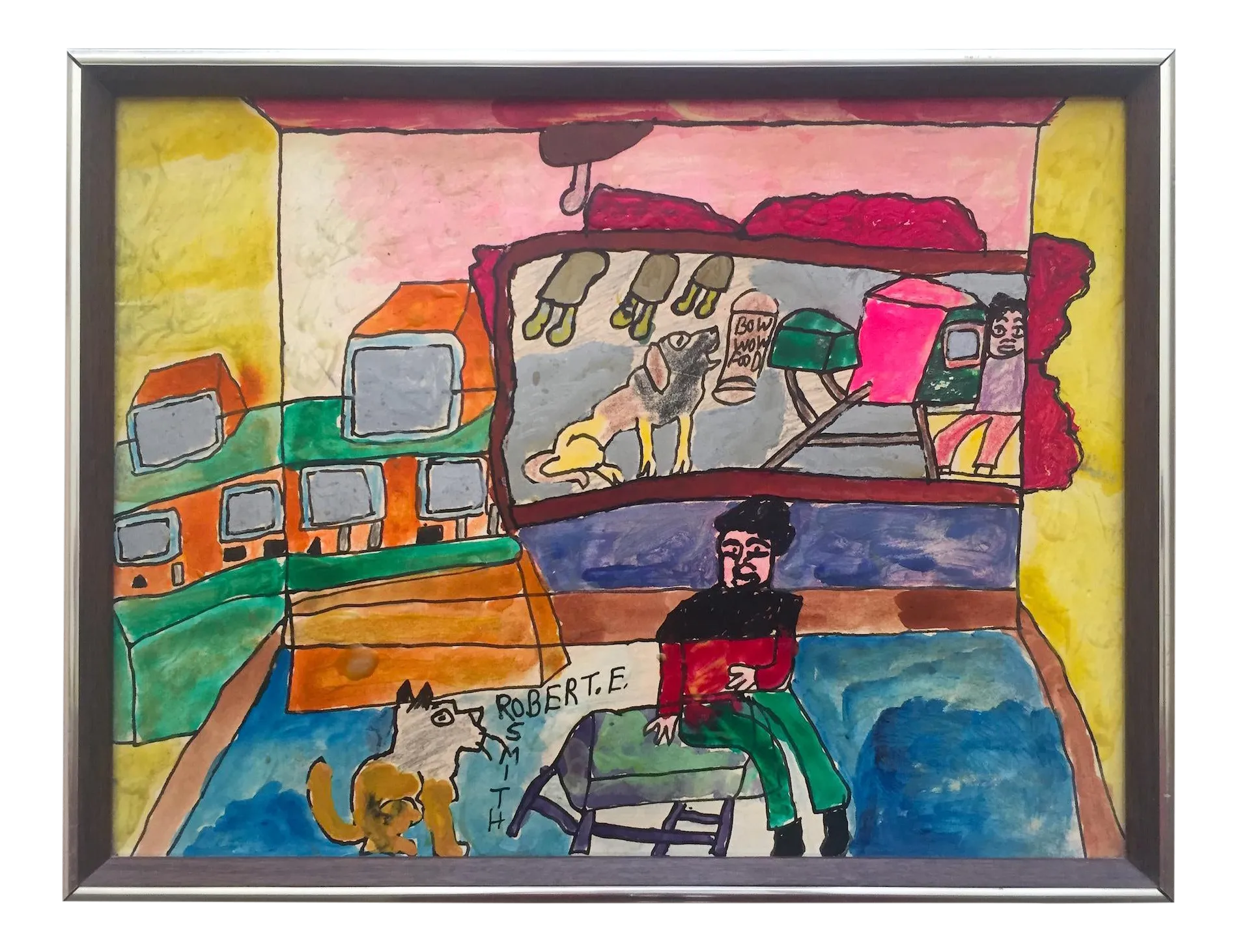 Robert E. Smith Vintage Late 20th Century Outsider Folk Art  display picture 1