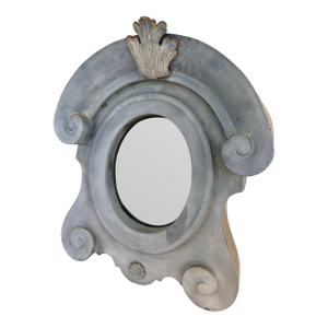 Antique French Zinc Dormer Window Mirror