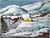 American "Winter Eve" Snow in Santa Fe New Mexico - Oil on Paper by Jina P. De Amusategui For Sale - Image 3 of 6