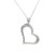Piaget Piaget Diamond Gold Heart Necklace 18k White Pave Set w/Chain For Sale - Image 4 of 9