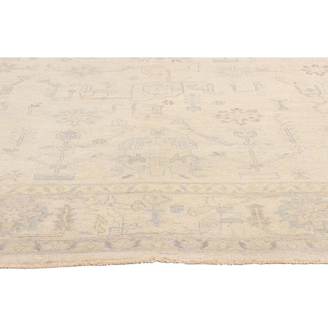 2000 - 2009 Vintage Modern Oushak Rug - 08'11 X 11'11 For Sale - Image 5 of 9