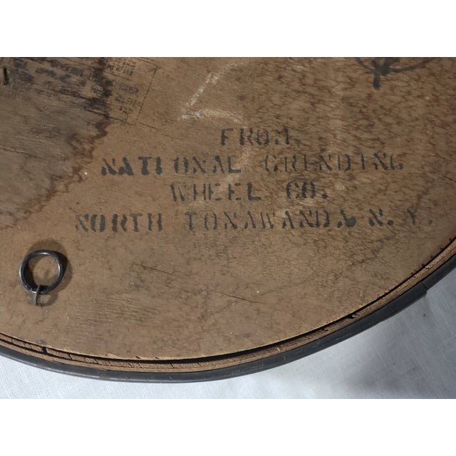 Very Large Antique Wood Shipping Boxes From "National Grinding Wheel Co" of Tonawanda N.Y. - a Pair For Sale - Image 9 of 9