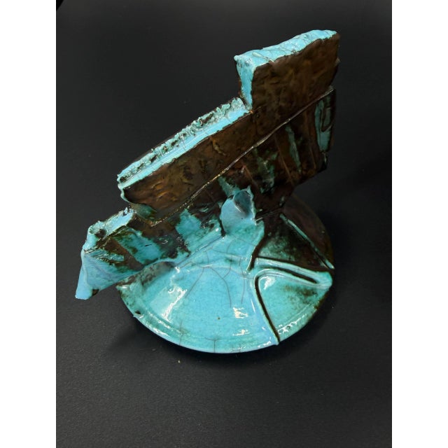 Brown Late 20th Century Signed George Whitten Raku Studio Pottery Lidded Sculptural Vessel For Sale - Image 8 of 9