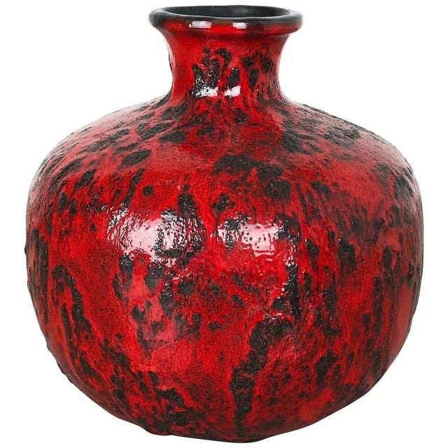 Fat Lava Pottery Vase from Gräflich Ortenburg, Germany, 1960s For Sale - Image 16 of 16