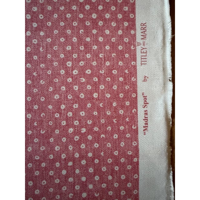 2020s Titley and Marr Madras Spot 1 Yard Cotton Blend Fabric Pink For Sale - Image 5 of 6